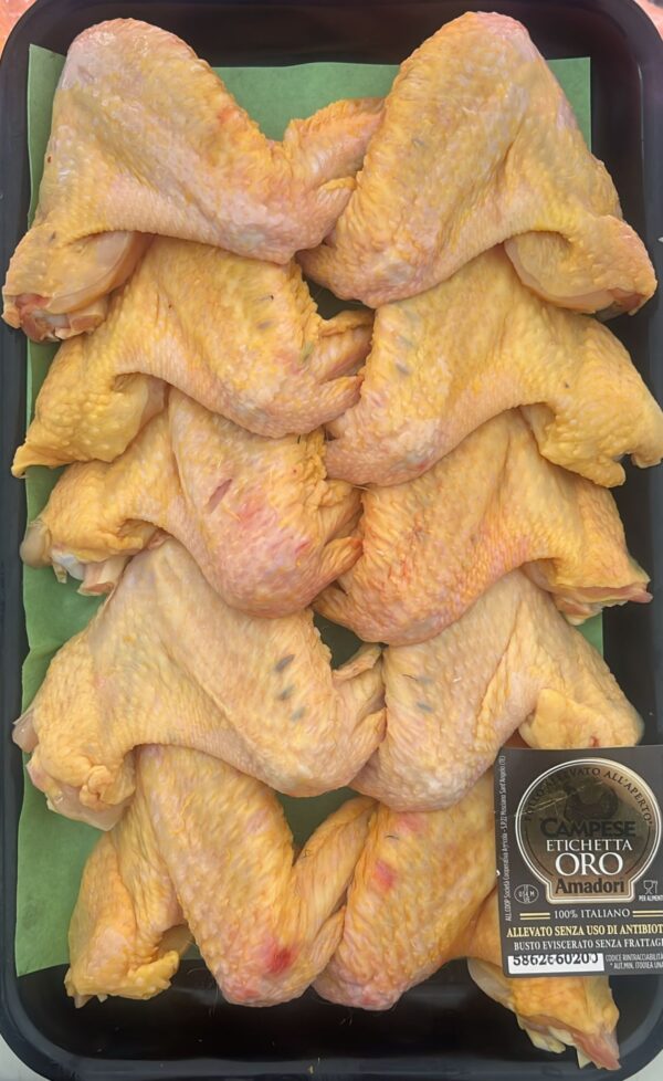 ALETTE DI POLLO CAMPESE SENZA COLLO E SENZA PUNTE<br>( 100 g )